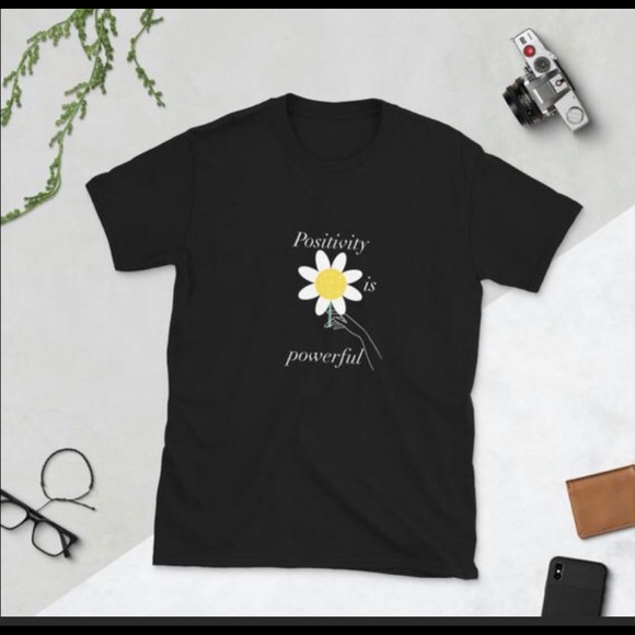 NWT-Positivity is Powerful design Black T-shirt - Picture 3 of 6